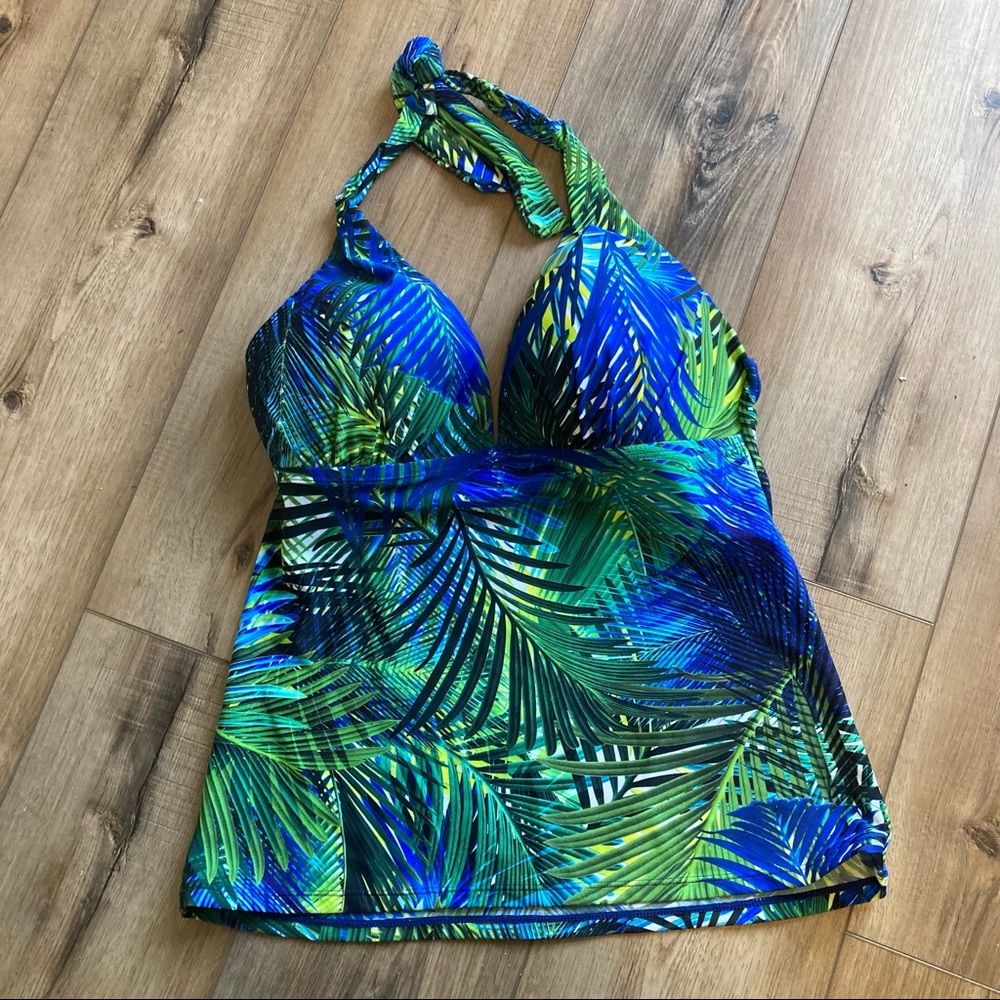 CHAPS botanical print tankini